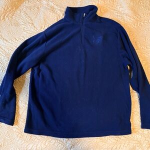 Charles River Apparel Navy Blue Men's Sweater - Embroidered LEO with a lion